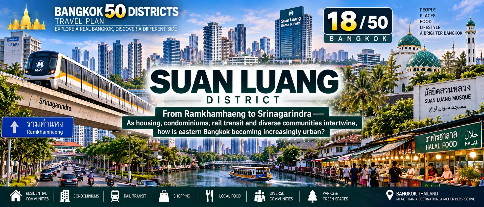 Suan Luang: From Ramkhamhaeng to Srinagarindra — As Housing, Condominiums, Rail Transit and Diverse Communities Intertwine, How Is Eastern Bangkok Becoming Increasingly Urban?