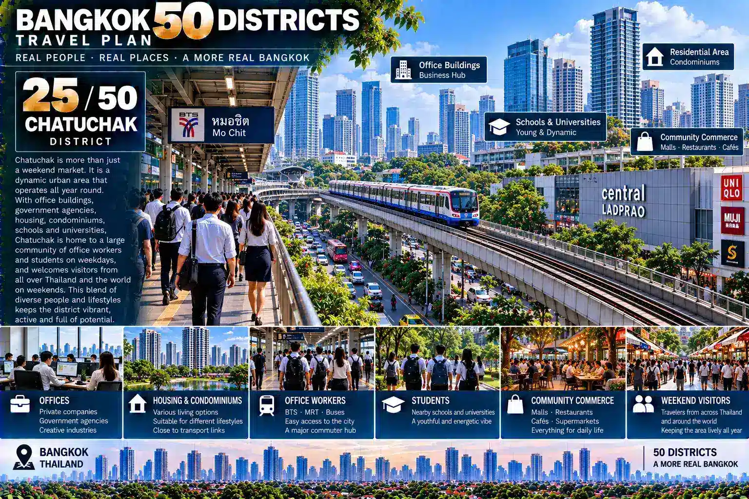 Chatuchak: From the Weekend Market to a Mega Railway Terminal and Urban Parks — When Global Visitors, BTS, MRT, Railways, Parks, Offices and Residential Communities All Converge, How Did Northern Bangkok Become a “Super Hub” Connecting the City with the Entire Country? — 07
