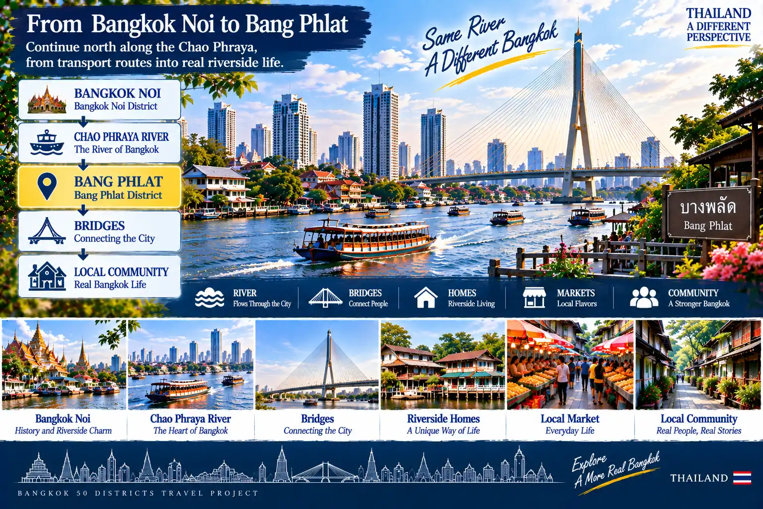 Bang Phlat: See Bangkok from the Bridge, Discover Life Below: Exploring the Riverside Communities of the Chao Phraya’s West Bank — 01