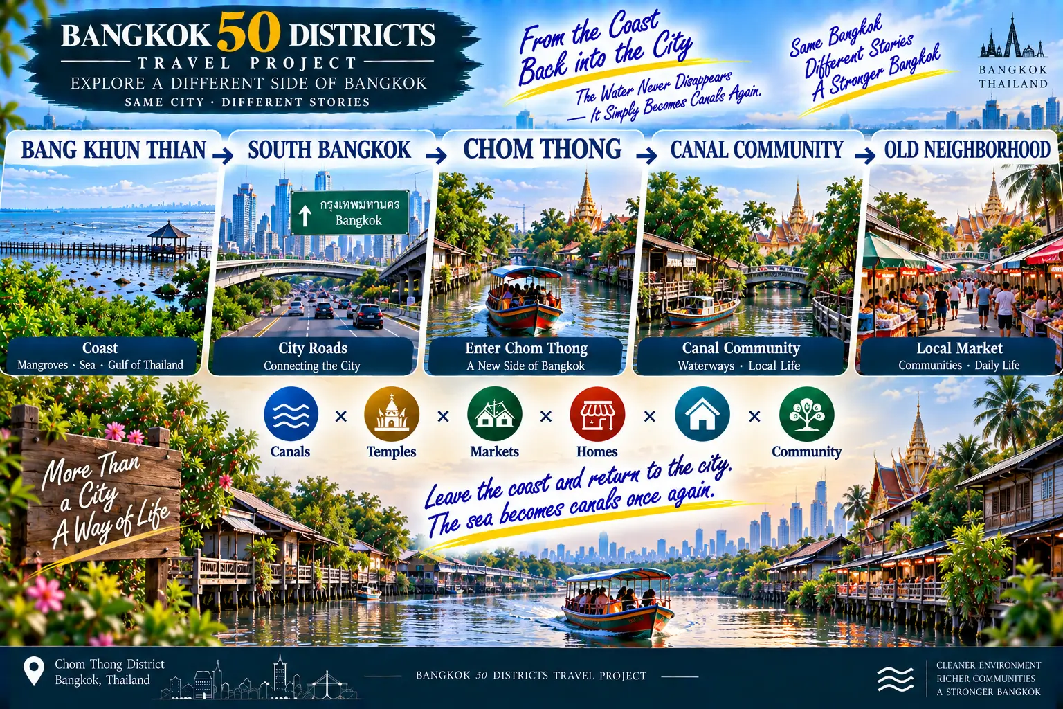 Chom Thong: From the Coast Back into the City: Canals, Temples and Old Communities of South Bangkok — 01