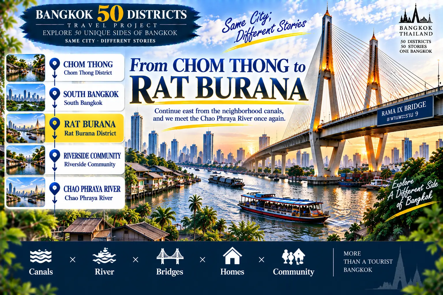 Rat Burana: Following the Chao Phraya South: Bridges, Industrial Memory and Riverside Communities — 01