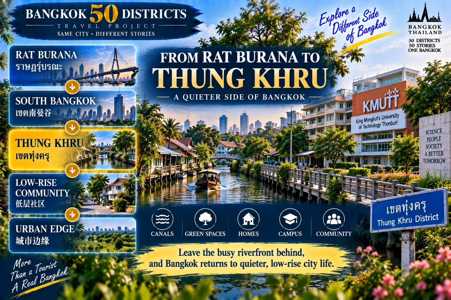 Thung Khru: When Bangkok Slows Down Again: Canals, Campus Life, Homes and Green Spaces at the Urban Edge — 01