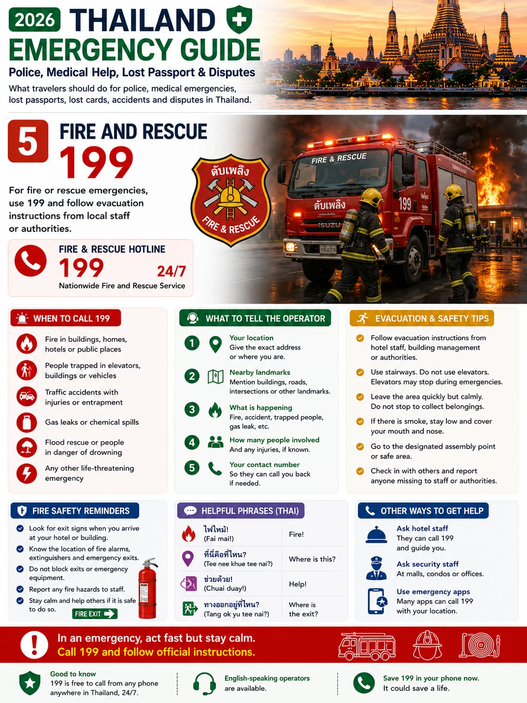 2026 Thailand Emergency Guide  Police, Medical Help, Lost Passport & Disputes — section 5 visual