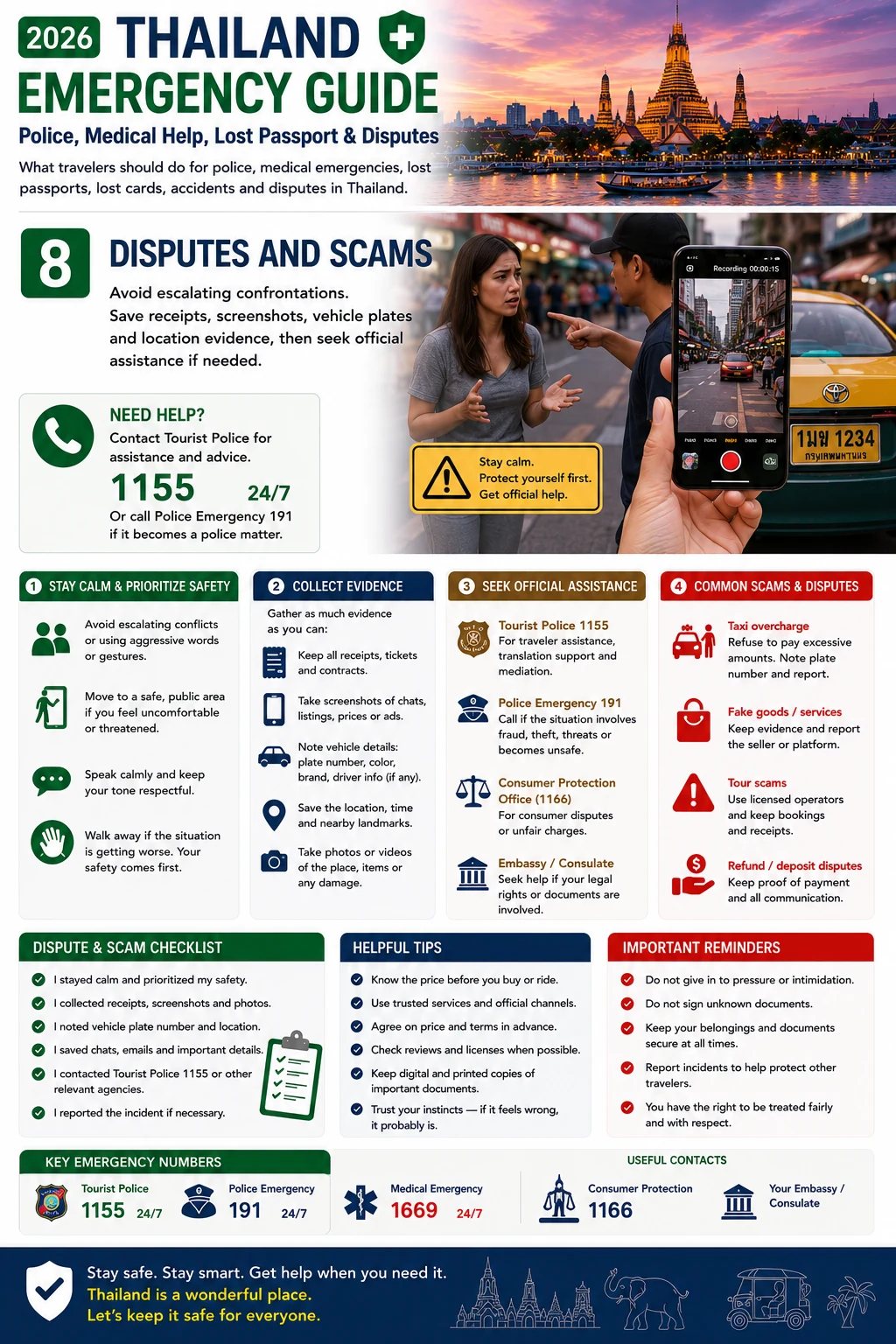 2026 Thailand Emergency Guide  Police, Medical Help, Lost Passport & Disputes — section 8 visual